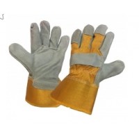 Guantes descarne y lona, puño reforzado